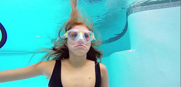  A perfect brunette babe Katya Nakolkina underwater